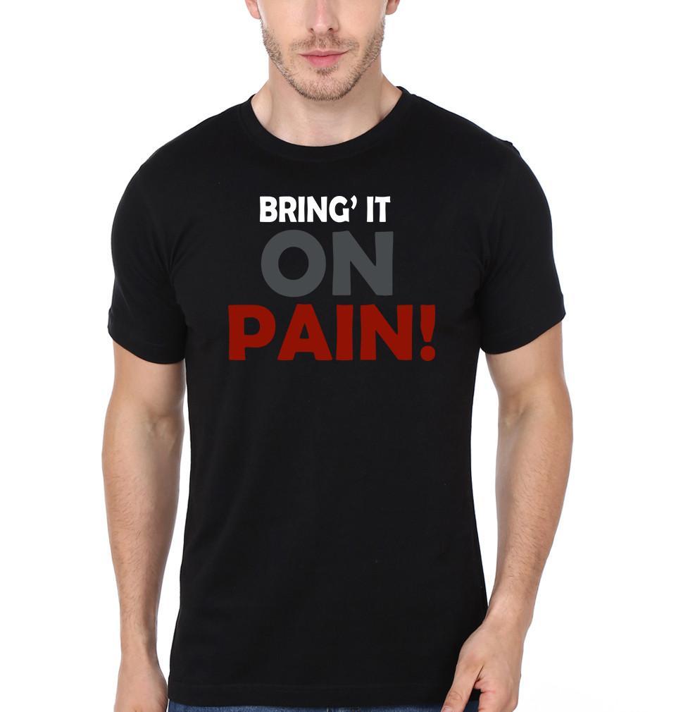 FunkyTradition Black Round Neck Bring It On Pain Half Sleeves T-Shirt