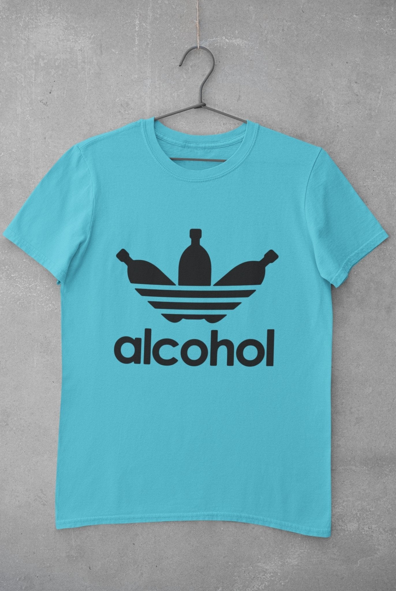 Alcohol Mens Half Sleeves T-shirt- FunkyTeesClub - Funky Tees Club