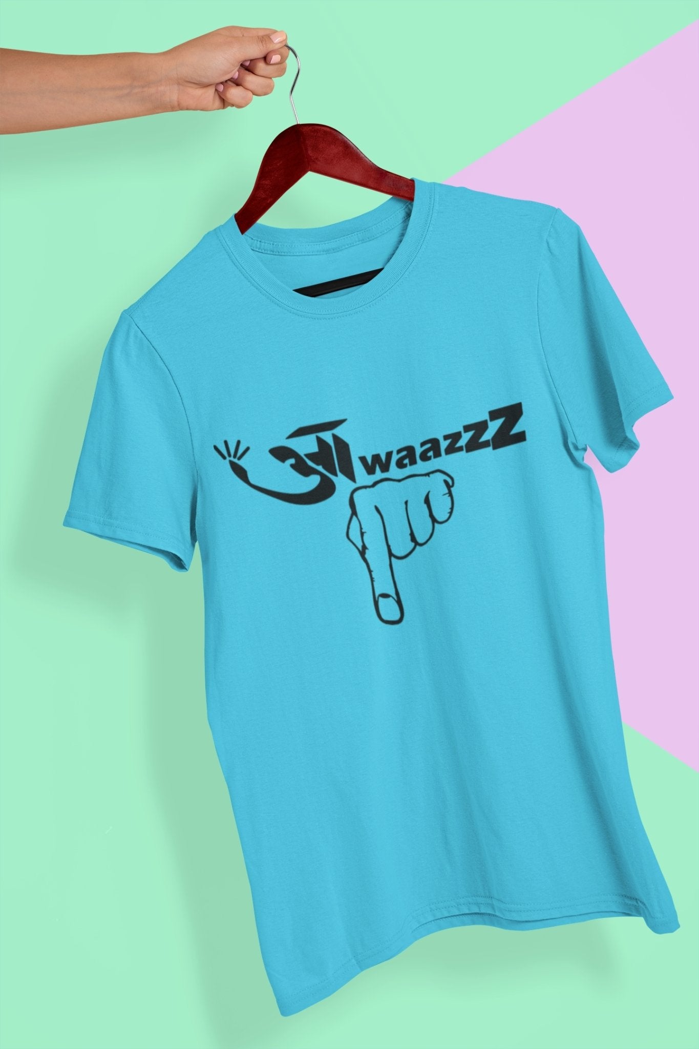 Awazz Mens Half Sleeves T-shirt- FunkyTeesClub - Funky Tees Club