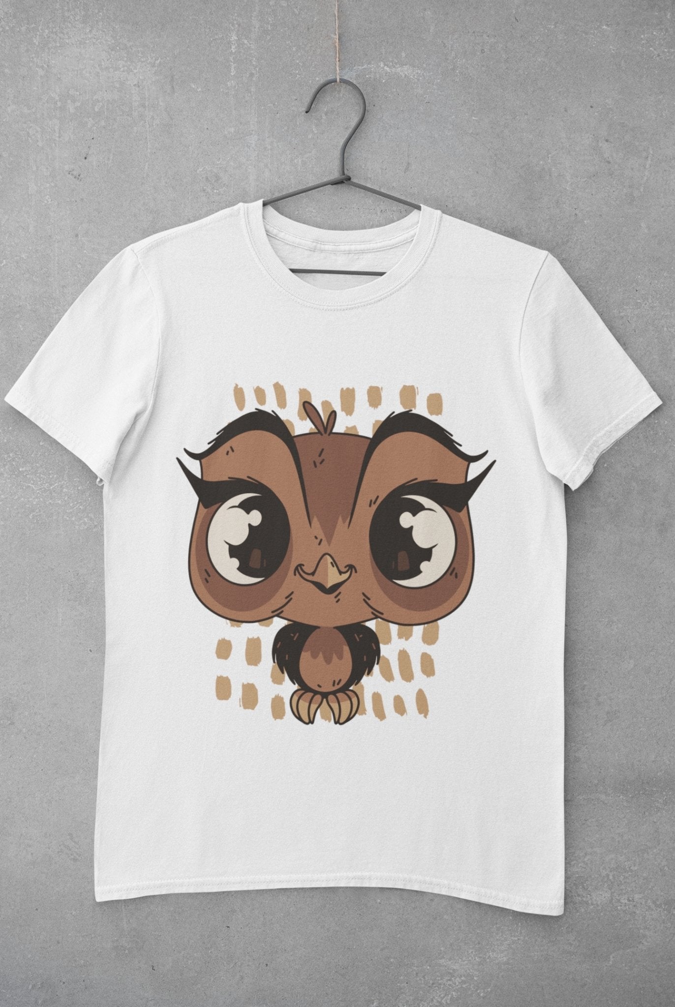 Baby Owl Mens Half Sleeves T-shirt- FunkyTeesClub - Funky Tees Club