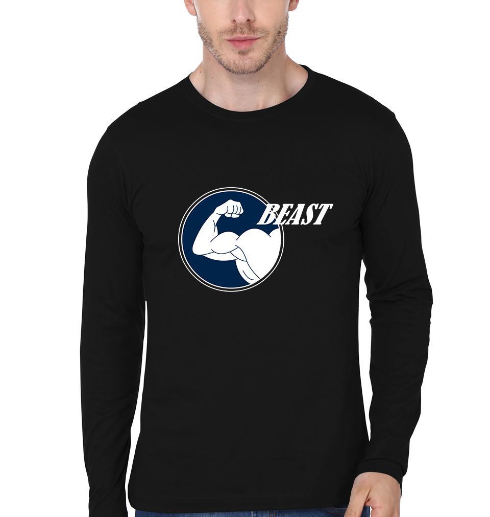Beast Beauty Couple Full Sleeves T-Shirts -FunkyTees - Funky Tees Club