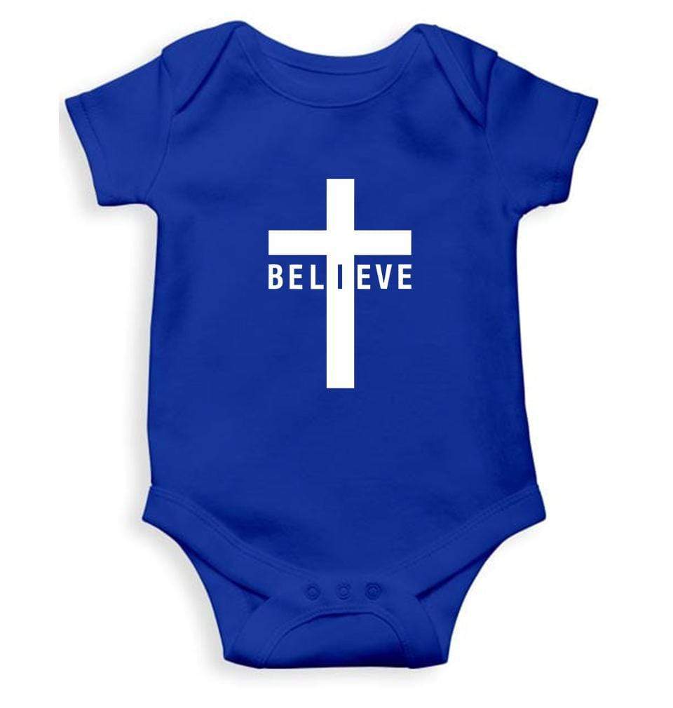 Believe Jesus Rompers for Baby Boy- FunkyTradition FunkyTradition