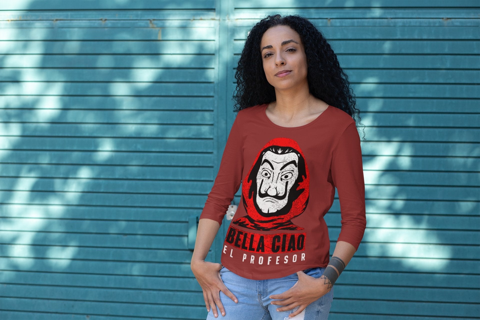 Bella Ciao Money Heist Women Full Sleeves T-Shirts-FunkyTeesClub - Funky Tees Club