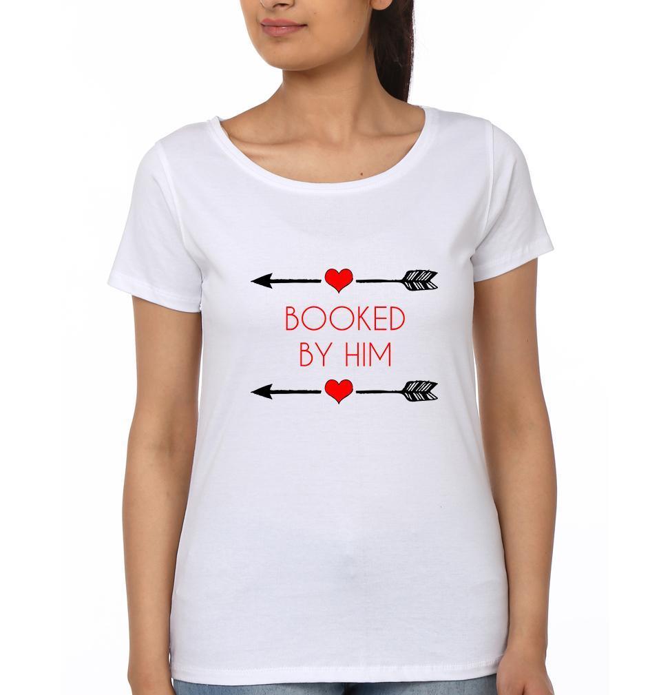 Booked By Her Couple Half Sleeves T-Shirts -FunkyTees - Funky Tees Club