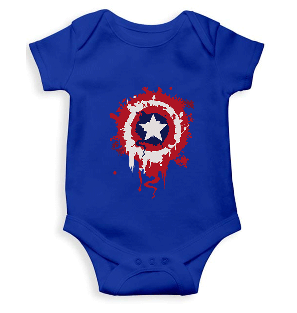 Captain America Shield Rompers for Baby Boy- FunkyTradition FunkyTradition