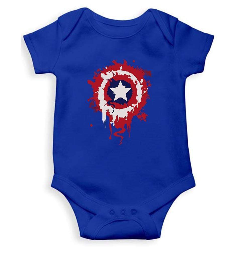 Captain America Shield Rompers for Baby Girl- FunkyTradition FunkyTradition
