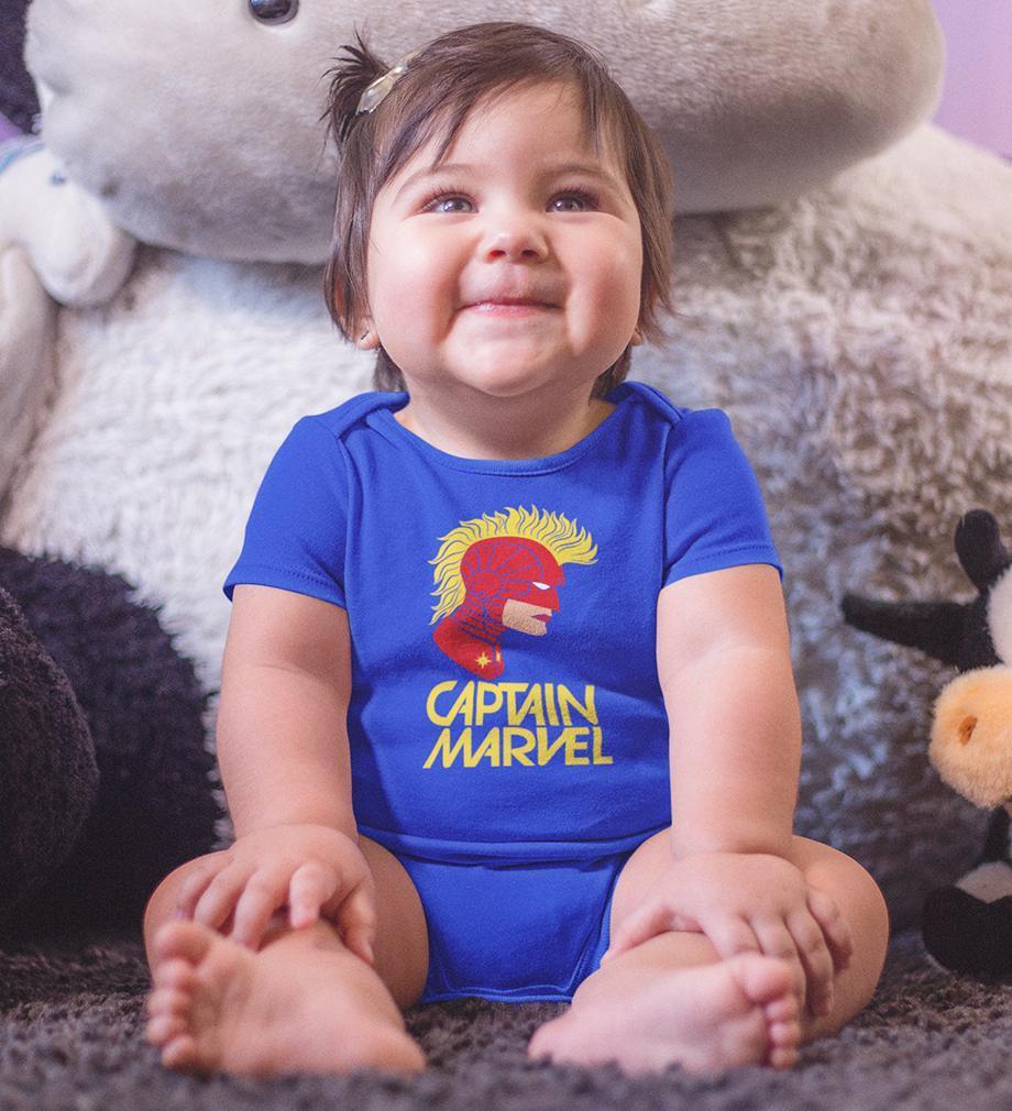 Captain Marvel Rompers for Baby Girl- FunkyTradition FunkyTradition