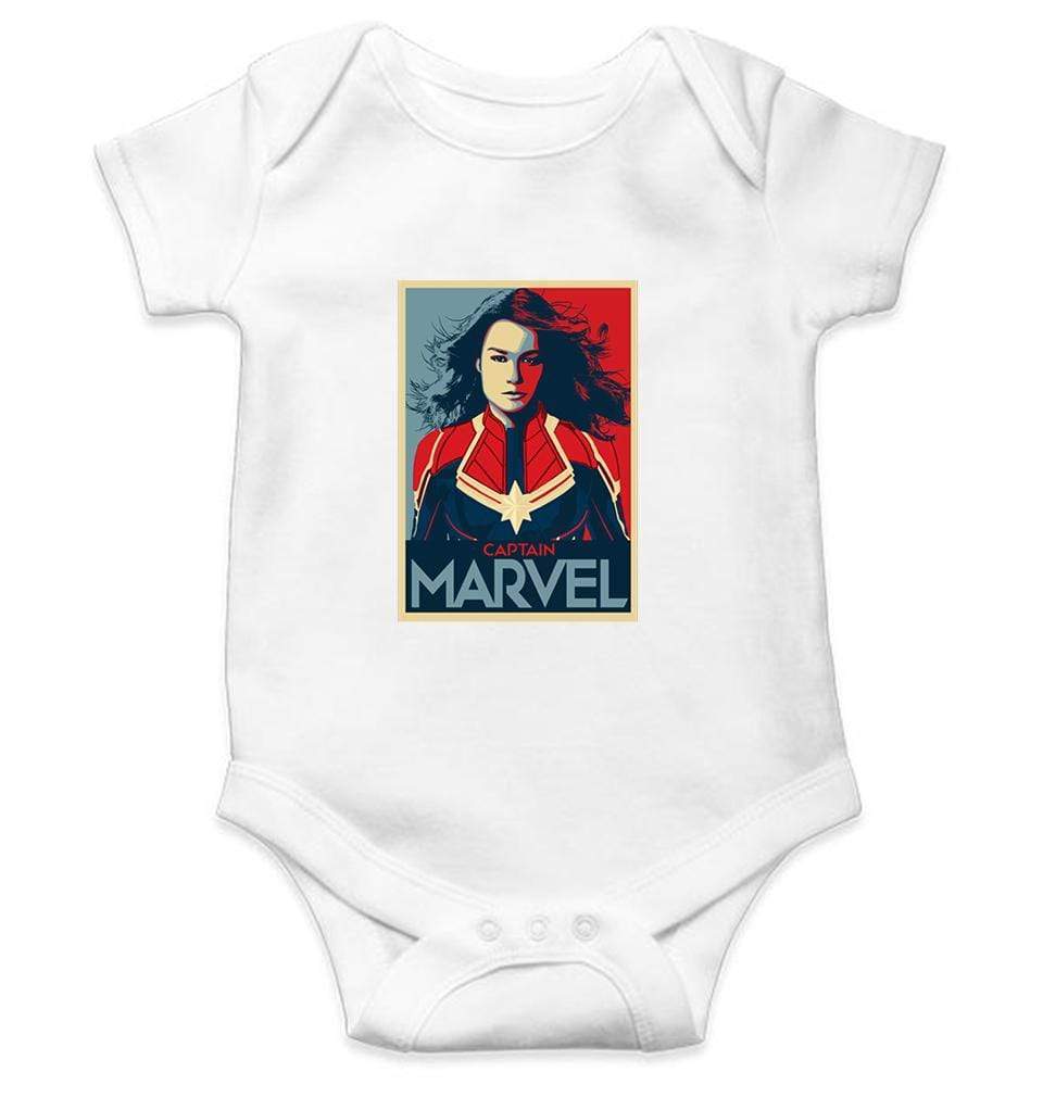 Captain Marvel Rompers for Baby Girl- FunkyTradition FunkyTradition