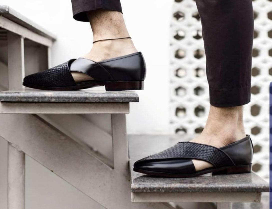 Classic Patent Slip Ons With Tassels For Men-FunkyTradition - FunkyTradition