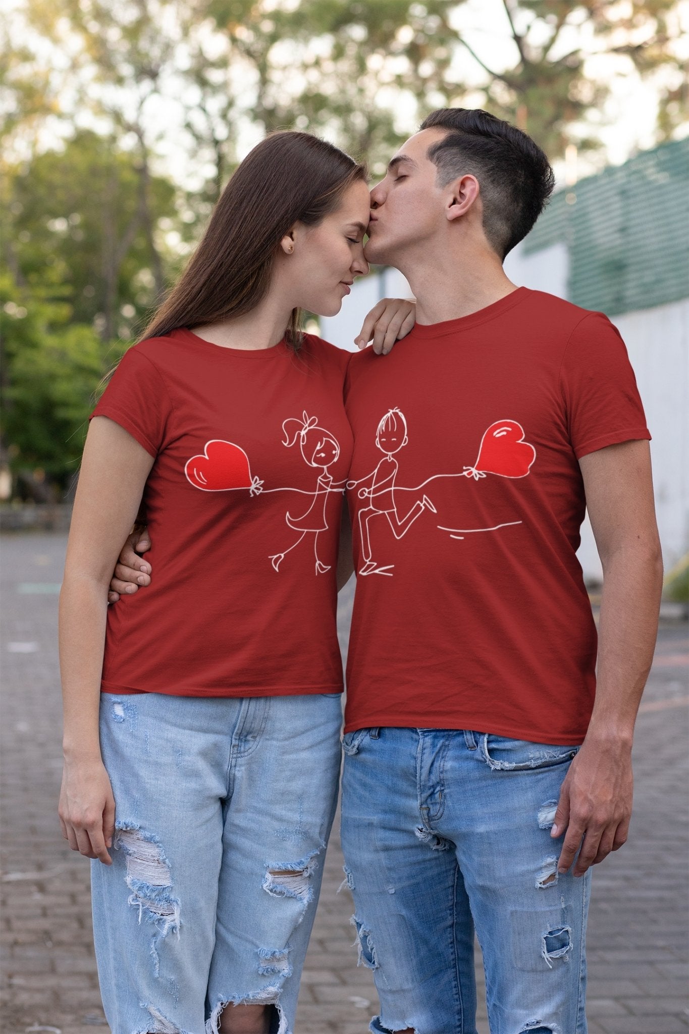 Couple Half Sleeves T-Shirts -FunkyTeesClub - Funky Tees Club