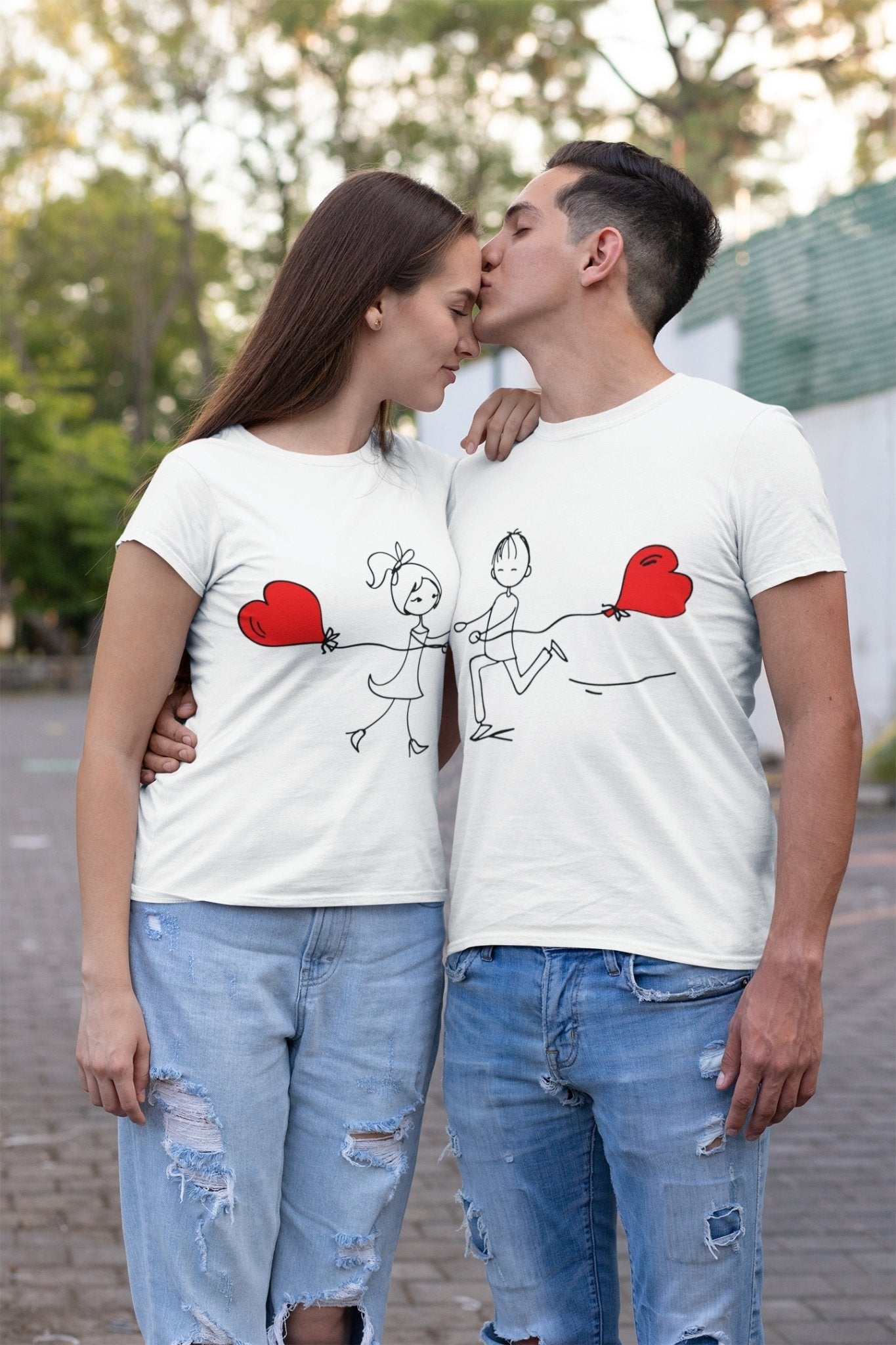 Couple Half Sleeves T-Shirts -FunkyTeesClub - Funky Tees Club