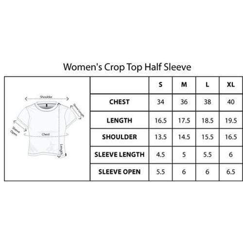 CRICKET Eat Sleep Cricket Repeat Womens Crop Top-FunkyTradition Half Sleeves T-Shirt FunkyTradition