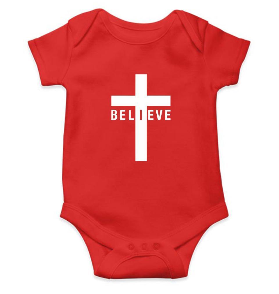 Cross Believe Rompers for Baby Girl- FunkyTradition FunkyTradition