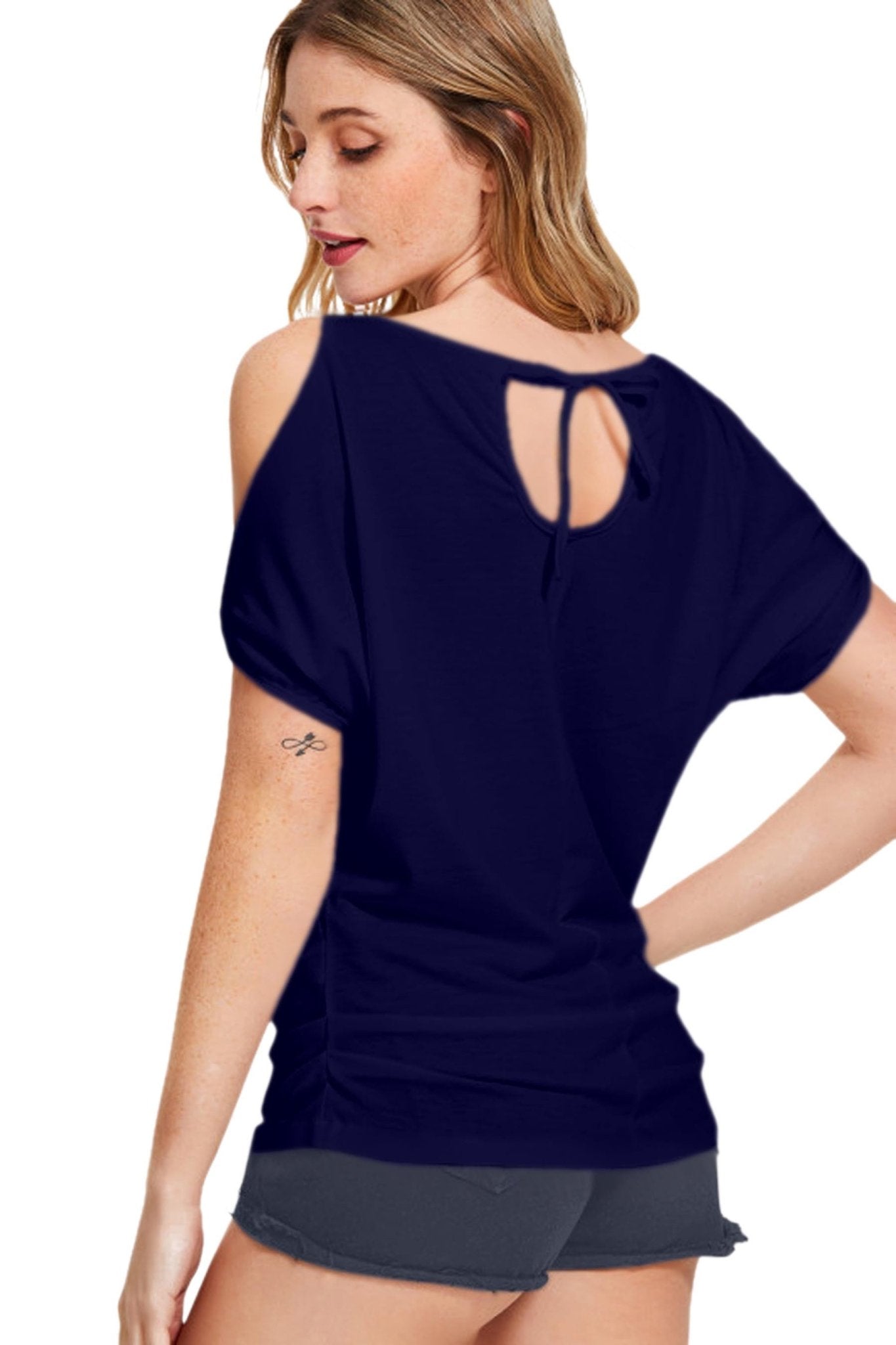 Designer Round Neck Fancy Sleeves Top for Girls and Women-FunkyTeesClub - Funky Tees Club