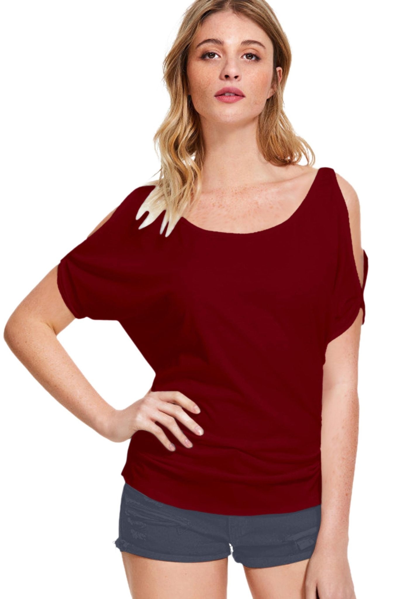 Designer Round Neck Fancy Sleeves Top for Girls and Women-FunkyTeesClub - Funky Tees Club