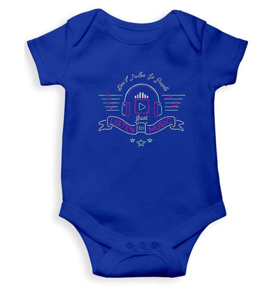 Dont listen to people just listen to music Rompers for Baby Boy- FunkyTradition FunkyTradition
