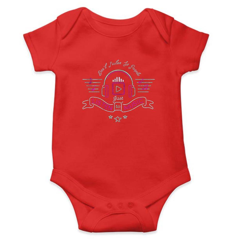 Dont listen to people just listen to music Rompers for Baby Girl- FunkyTradition FunkyTradition
