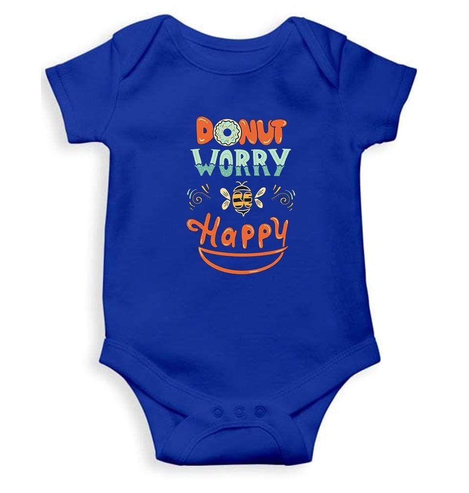 Donut Worry Be Happy Rompers for Baby Boy- FunkyTradition FunkyTradition