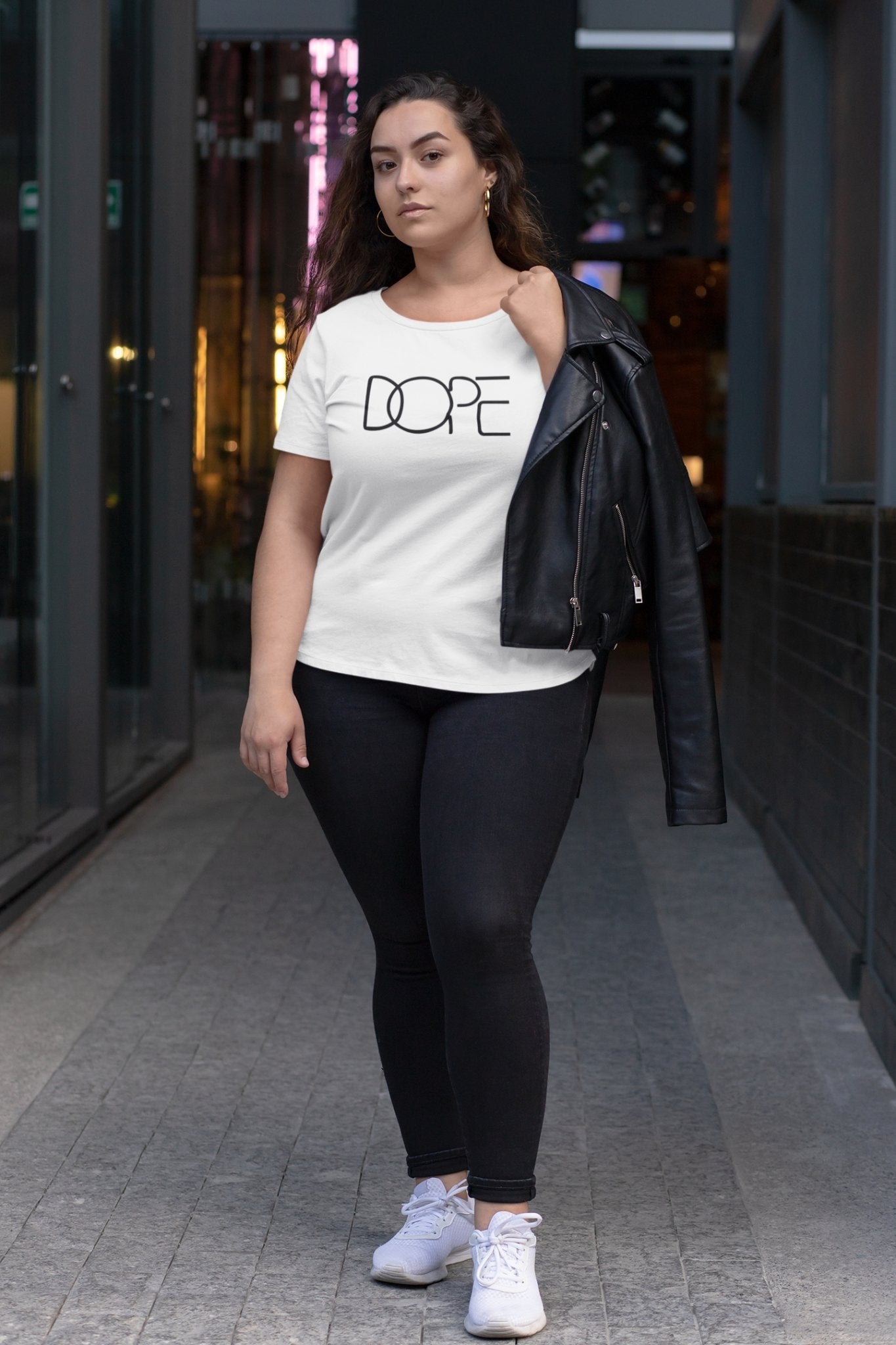 Dope Typography Women Half Sleeves T-shirt- FunkyTeesClub - Funky Tees Club