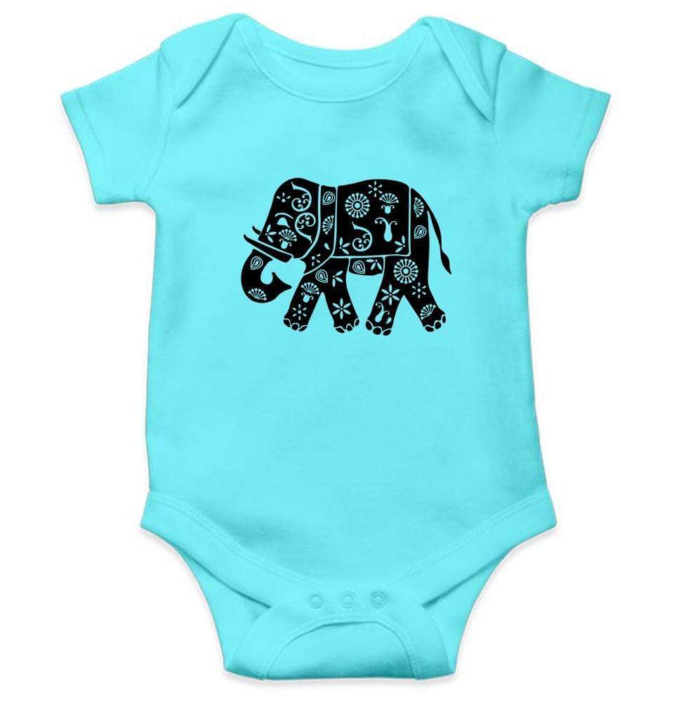 Elephant Abstract Rompers for Baby Boy- FunkyTradition FunkyTradition