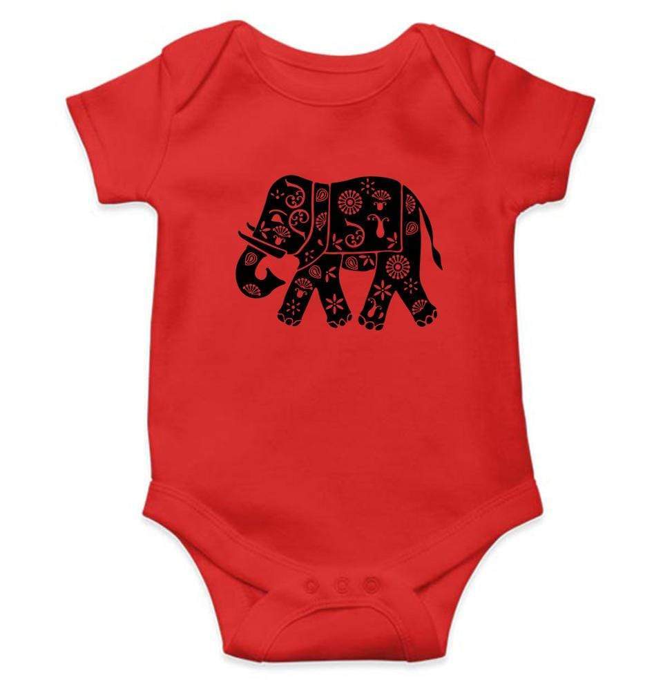 Elephant Abstract Rompers for Baby Girl- FunkyTradition FunkyTradition