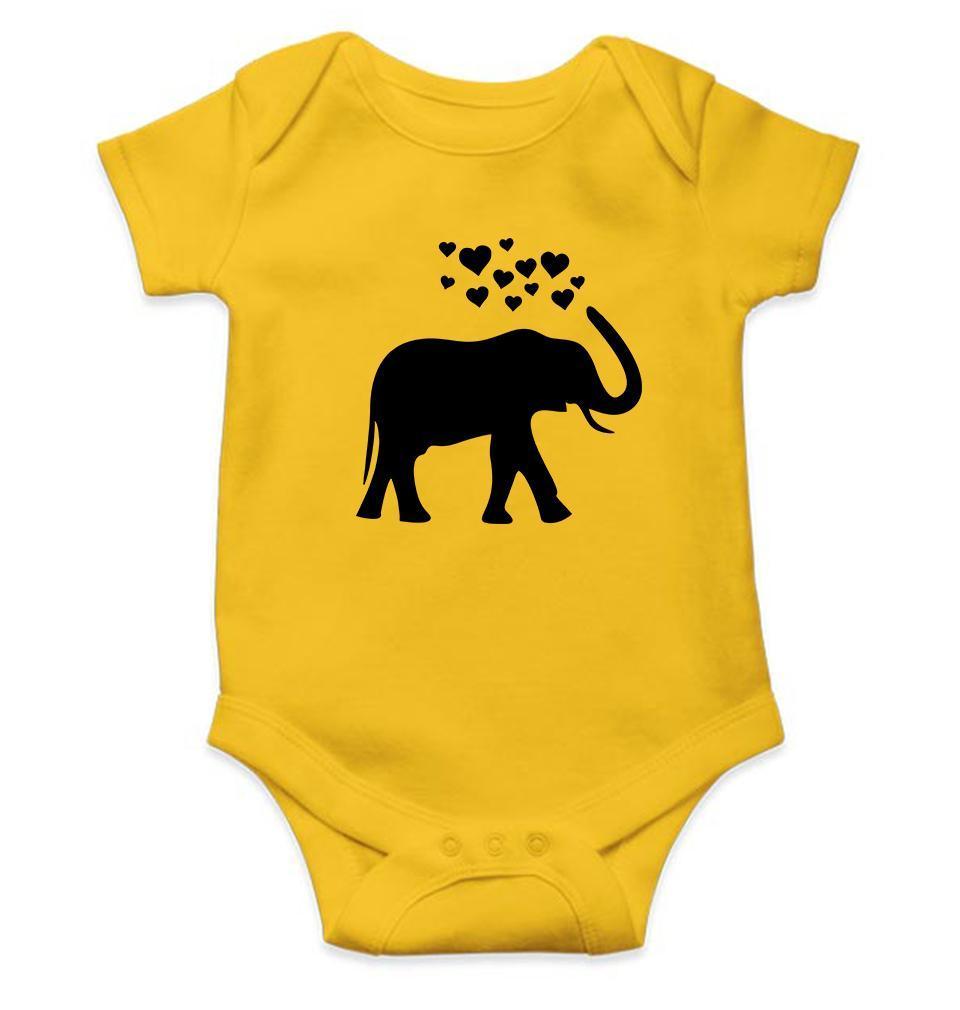 Elephants Hearts Abstract Rompers for Baby Girl- FunkyTradition FunkyTradition