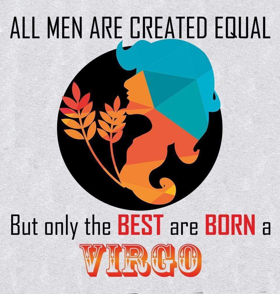 FunkyTradition All Men Created Equal But Best Are Born in Virgo Grey Hoodies Clothing FunkyTradition