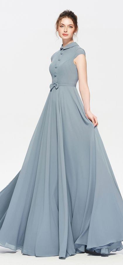 FunkyTradition Bridesmaid Grey Rangoli Georgette Floor Length 10 Meter Flared Gown - FunkyTradition