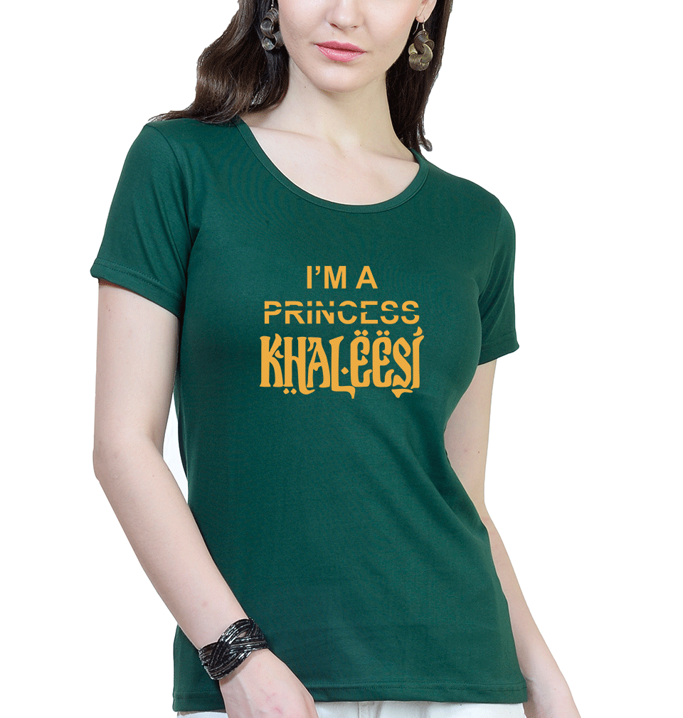 GOT Game Of Thrones I am Khaleesi Womens Half Sleeves T-Shirts-FunkyTradition Half Sleeves T-Shirt FunkyTradition