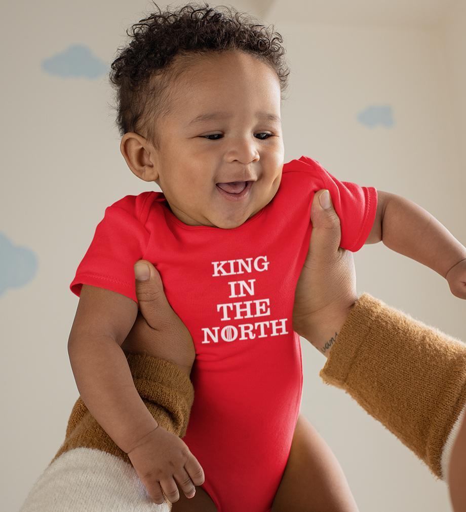 GOT Game Of Thrones King In The North Rompers for Baby Boy- FunkyTradition FunkyTradition