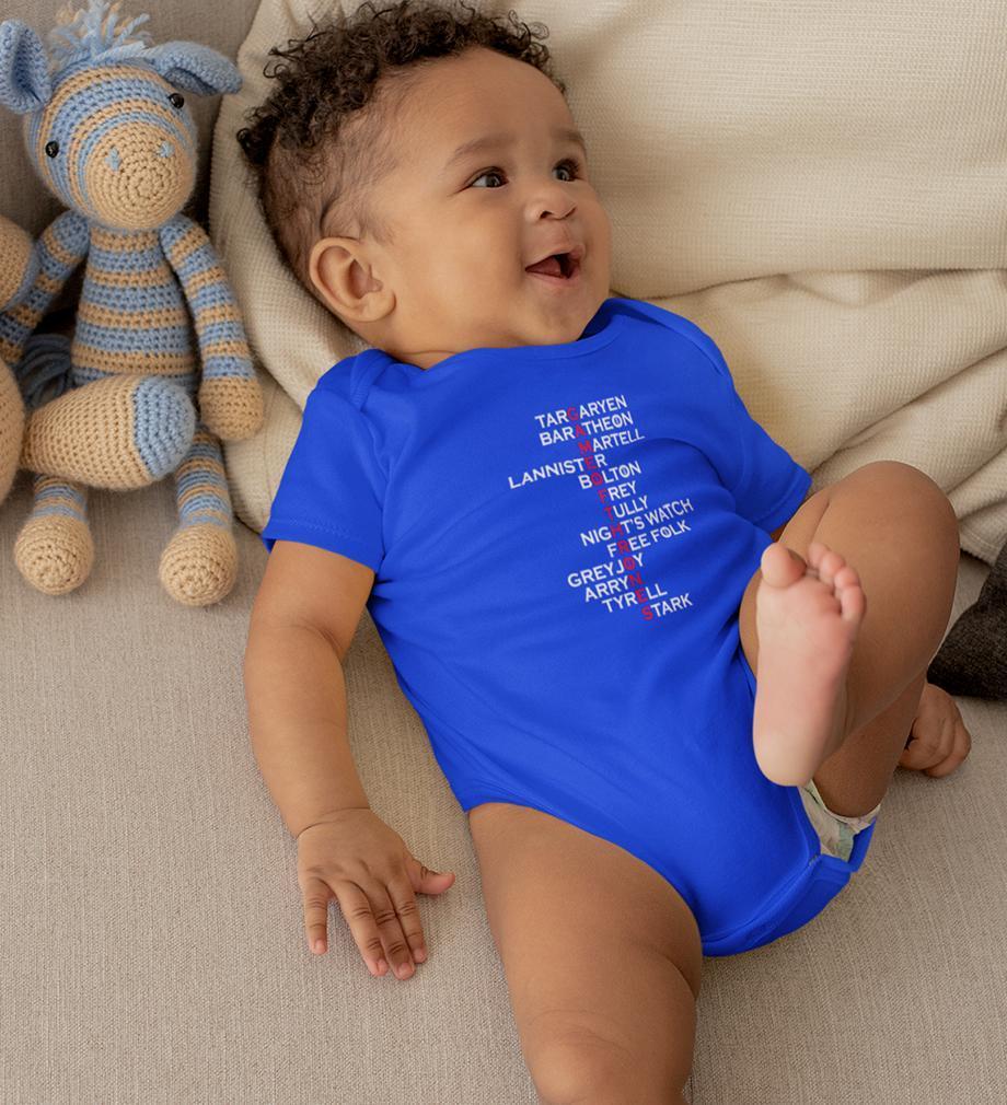 GOT Game Of Thrones Logo Rompers for Baby Boy- FunkyTradition FunkyTradition