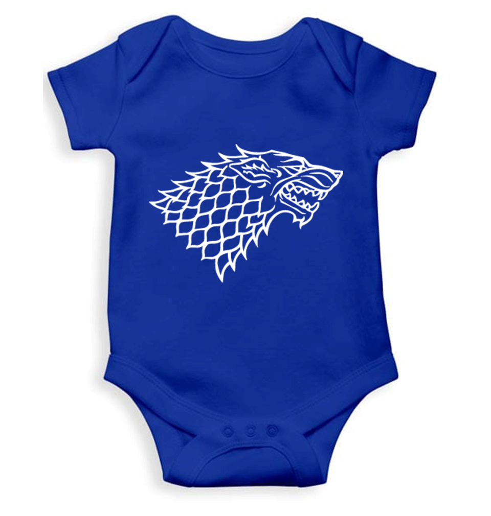 GOT Game Of Thrones Stark Logo Rompers for Baby Boy- FunkyTradition FunkyTradition