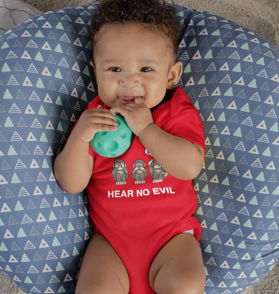 Hear no evil Rompers for Baby Boy- FunkyTradition FunkyTradition