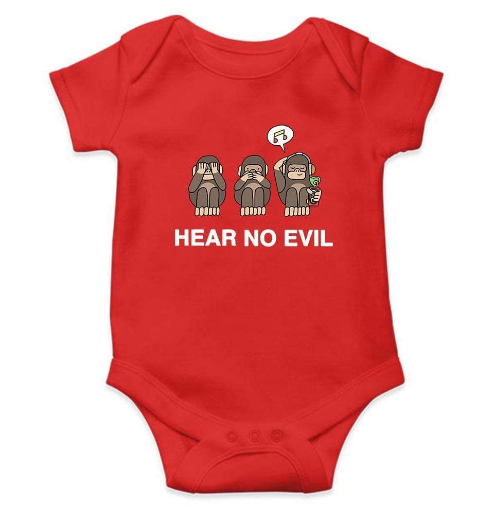 Hear no evil Rompers for Baby Boy- FunkyTradition FunkyTradition