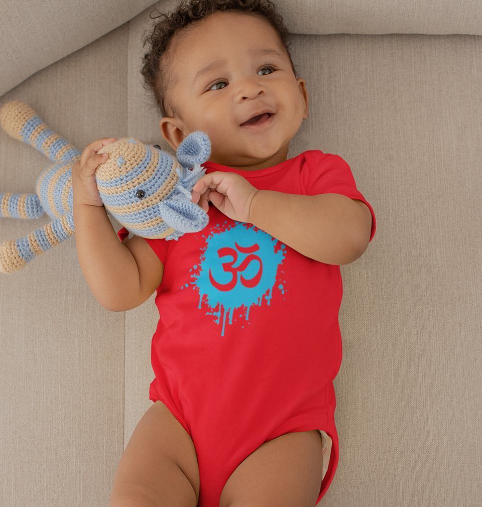 Hindi Om Rompers for Baby Boy- FunkyTradition FunkyTradition