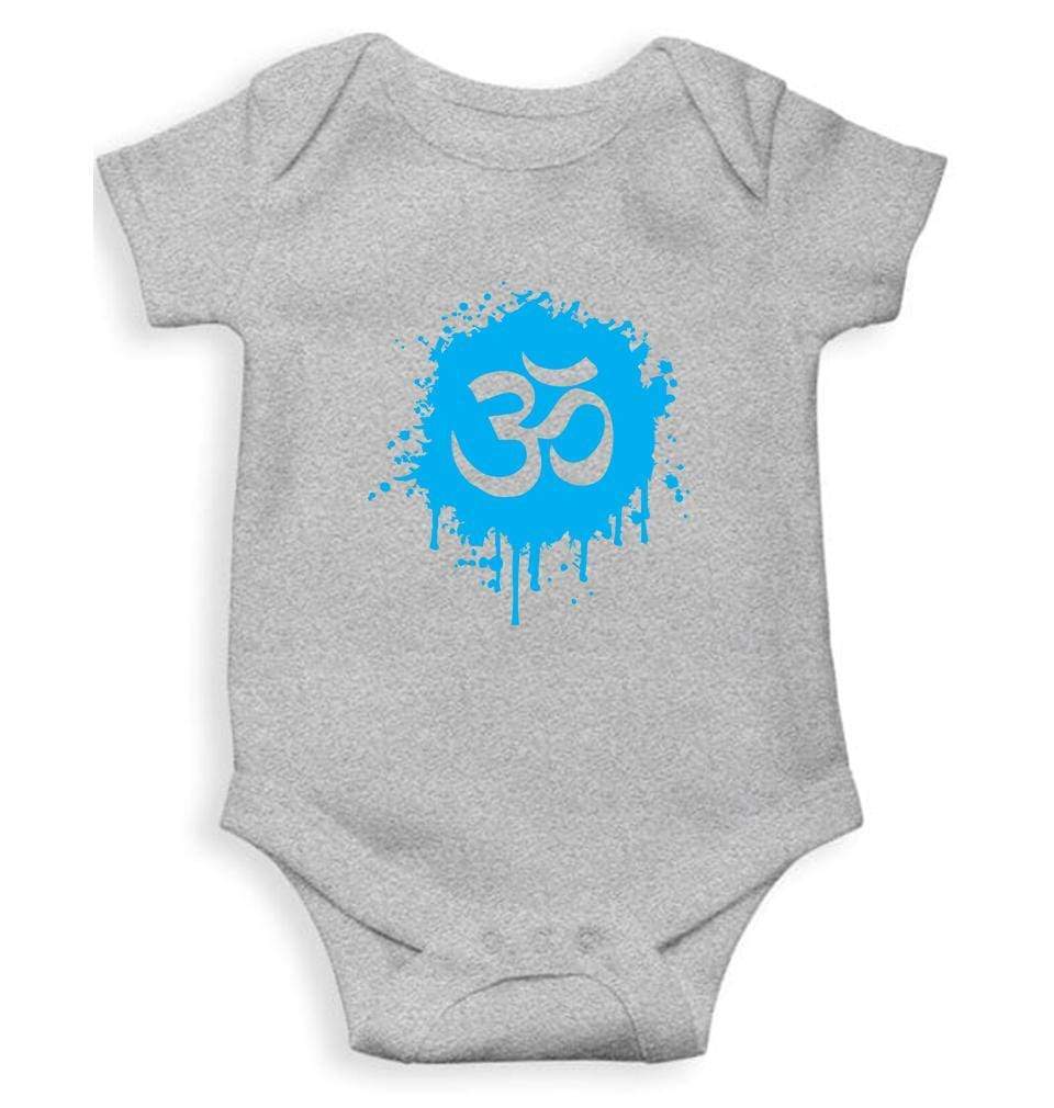 Hindi Om Symbol Rompers for Baby Girl- FunkyTradition FunkyTradition