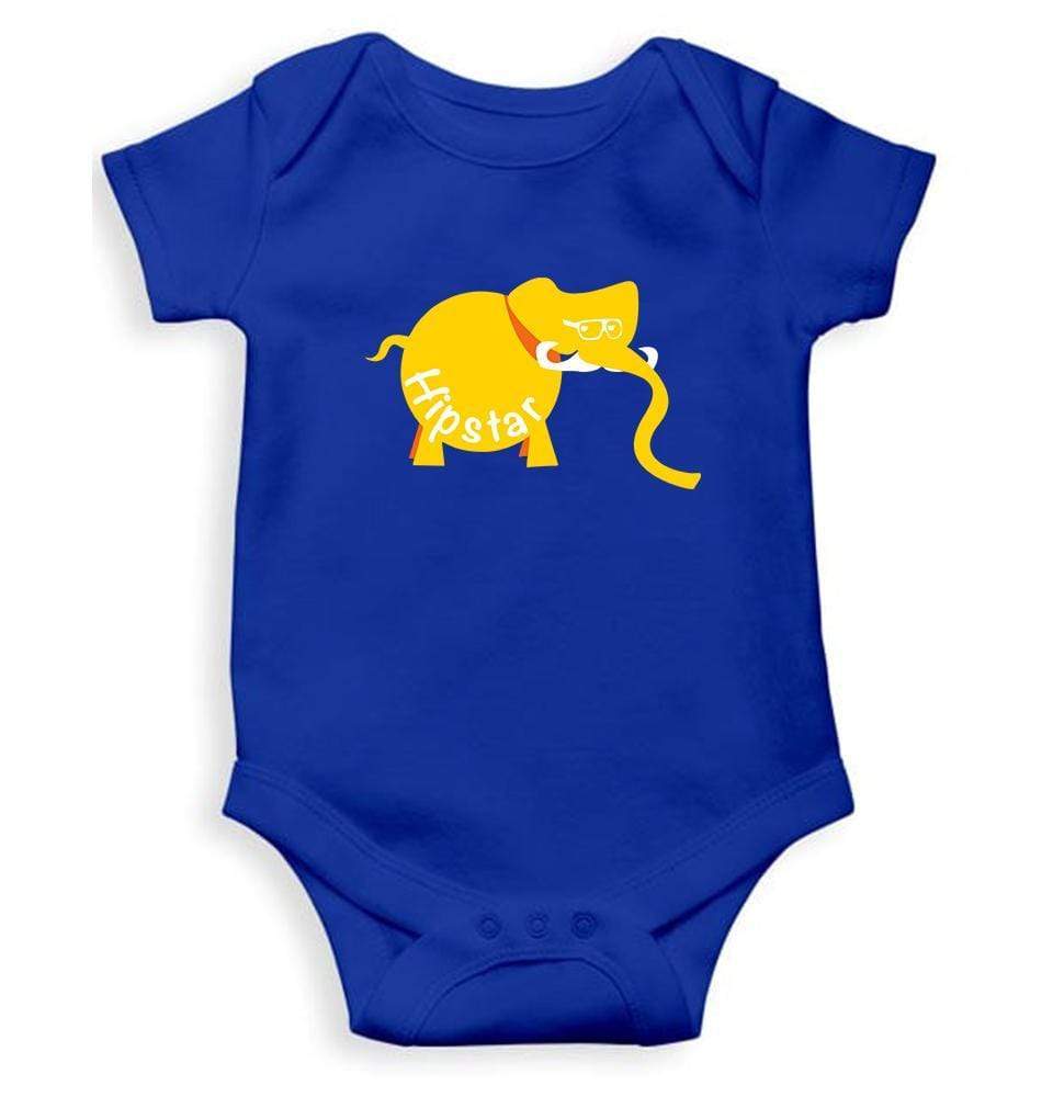 Hipster Elephant Abstract Rompers for Baby Girl- FunkyTradition FunkyTradition