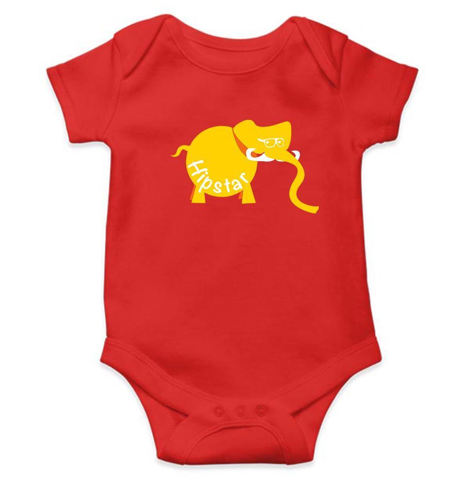 Hipster Elephant Abstract Rompers for Baby Girl- FunkyTradition FunkyTradition