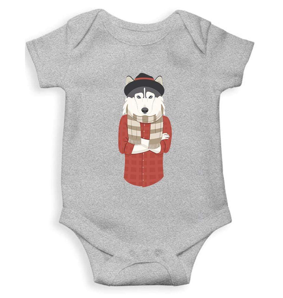 Hipster Wolf Abstract Rompers for Baby Boy- FunkyTradition FunkyTradition