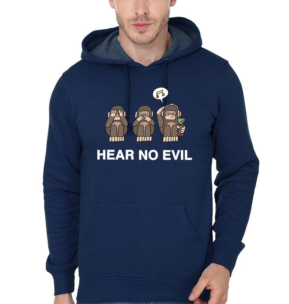 Hear no evil Hoodie Full sleeves-Funky Hoodies