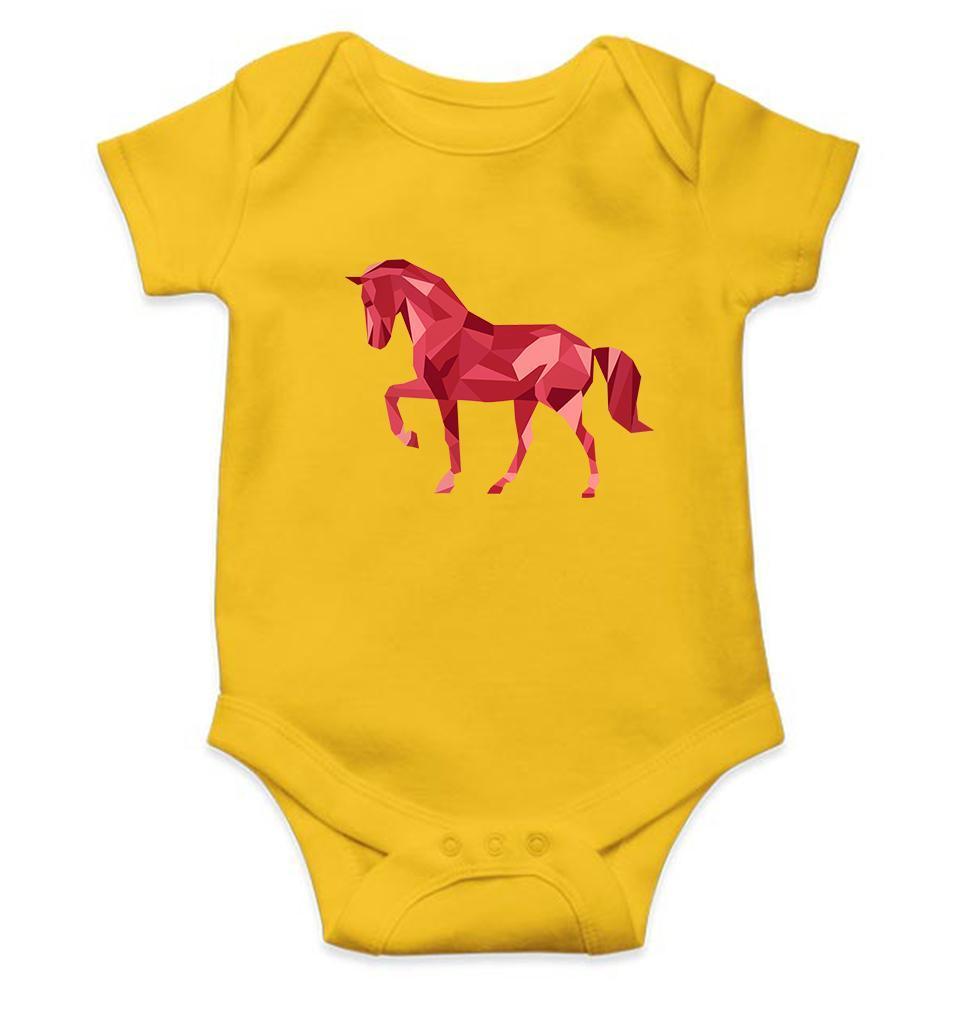 Horse Abstract Rompers for Baby Girl- FunkyTradition FunkyTradition
