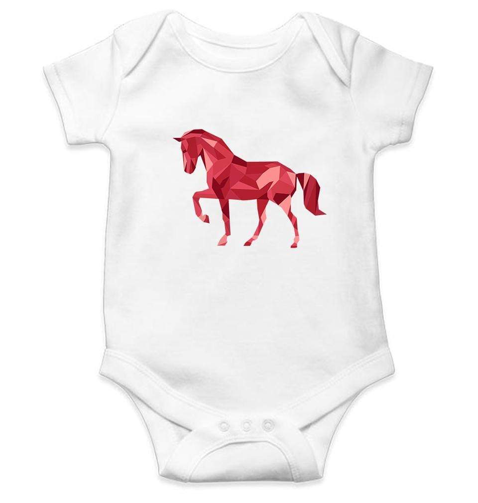 Horse Abstract Rompers for Baby Girl- FunkyTradition FunkyTradition