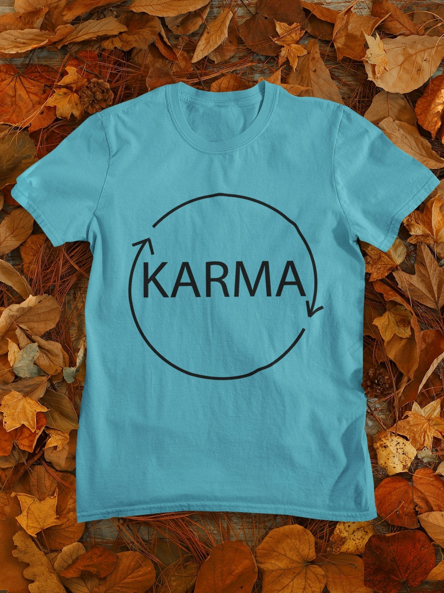 Karma Typography Mens Half Sleeves T-shirt- FunkyTeesClub - Funky Tees Club