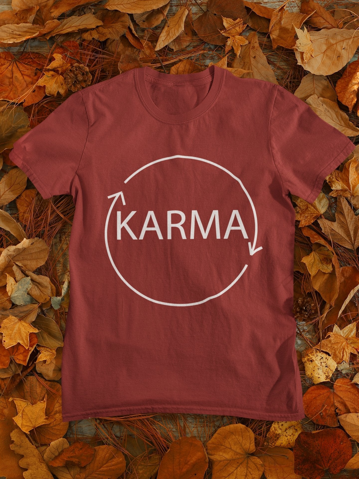 Karma Typography Women Half Sleeves T-shirt- FunkyTeesClub - Funky Tees Club