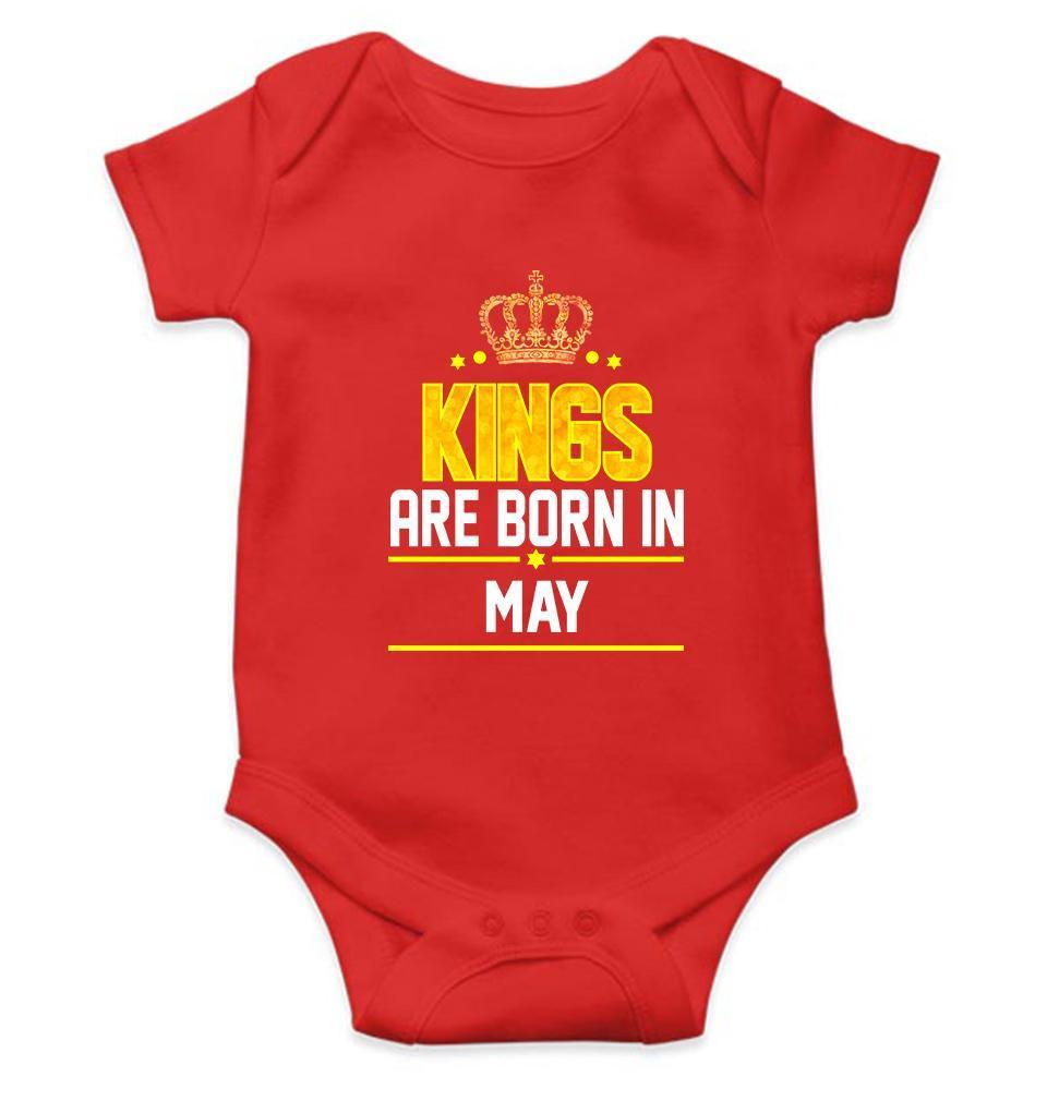 Kings are born in May Rompers for Baby Boy- FunkyTradition FunkyTradition