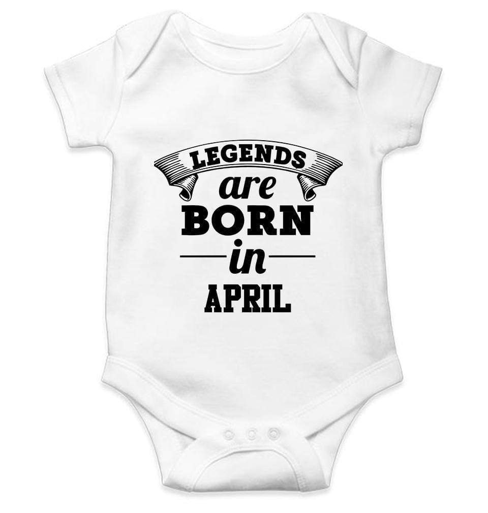 Legends are Born in April Rompers for Baby Girl- FunkyTradition FunkyTradition