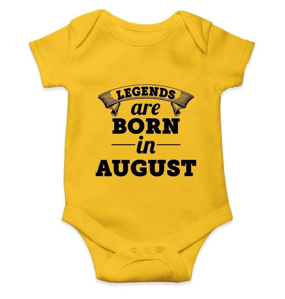 Legends are Born in August Rompers for Baby Girl- FunkyTradition FunkyTradition
