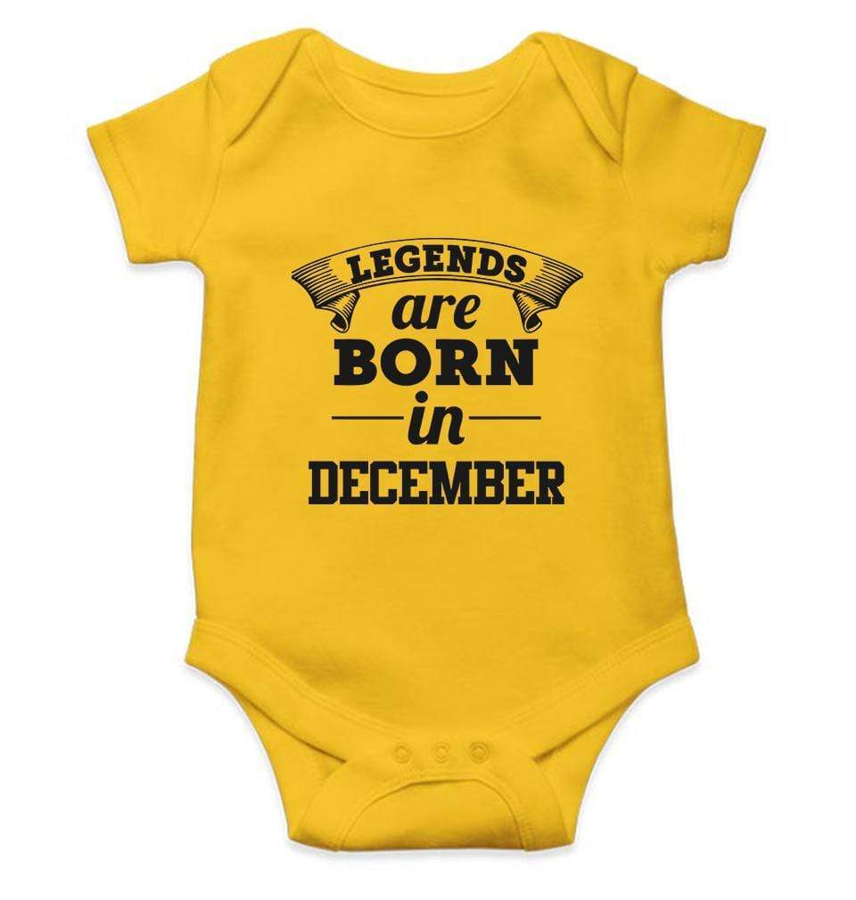 Legends are born in December Rompers for Baby Boy- FunkyTradition FunkyTradition