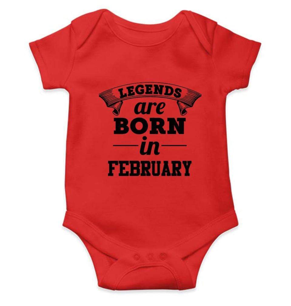 Legends are born in February Rompers for Baby Boy- FunkyTradition FunkyTradition