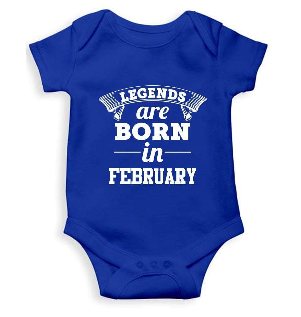 Legends are Born in February Rompers for Baby Girl- FunkyTradition FunkyTradition